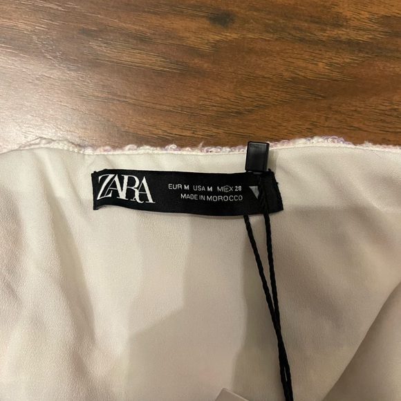 NWT Zara Tweed Crop Top Size M - Picture 5 of 6